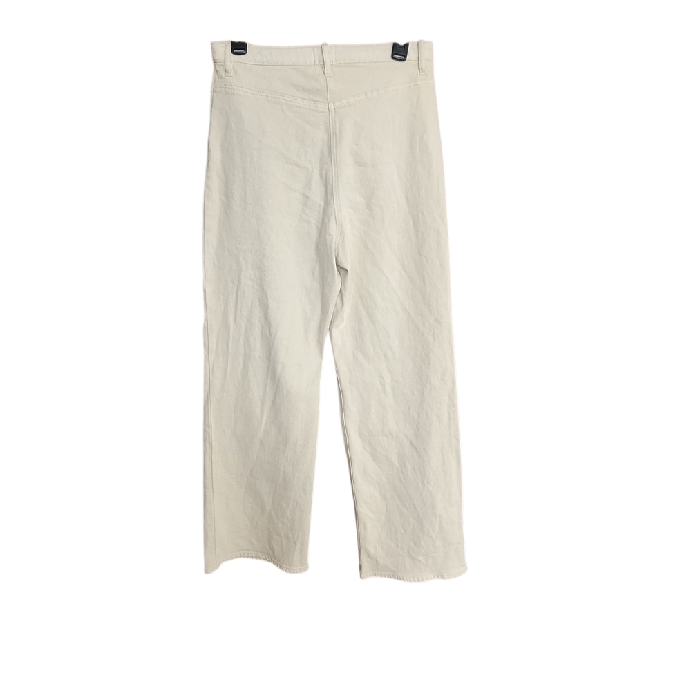 Aritzia Wilfred Free Size 10 Cream Jeans High-Waist Wide Leg bare back